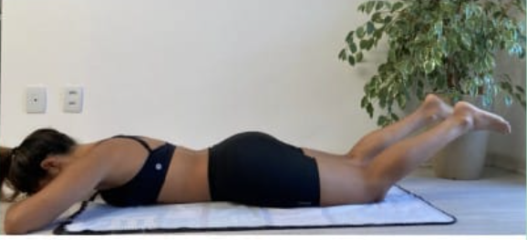 Decúbito ventral joelhos fletidos a 45°